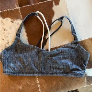 Lululemon bra top black/cream straps